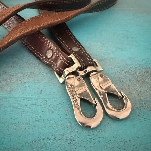 Rugby North American Brown Leather Bucket Backpack Replacement Straps (2) - Picture 2 of 4